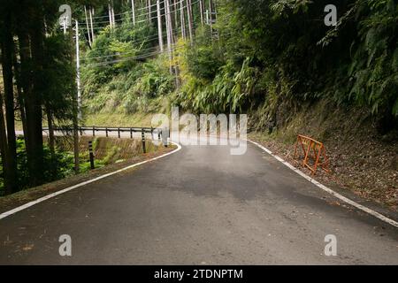 Winding roads in the mountains of the Wakayama Peninsula in Japan Stock Photo