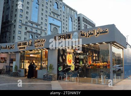 Food outlets at Medina in Saudi Arabia Stock Photo