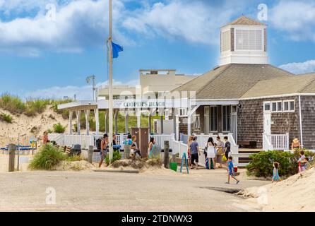 people on a summer day at coopers beach Stock Photo - Alamy