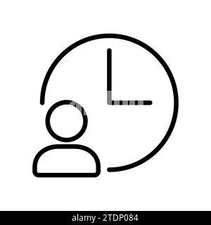 time management outline vector icon Stock Vector