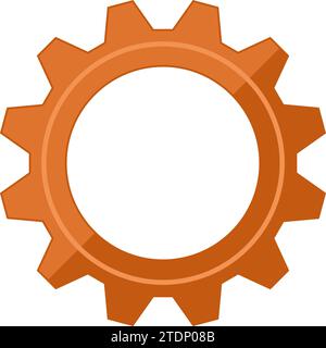 Metal waste pollution. Clock gear icon. Disposal of waste of carpentry metalworking workshop and industry. Metallurgy waste separation problem. Simple Stock Vector