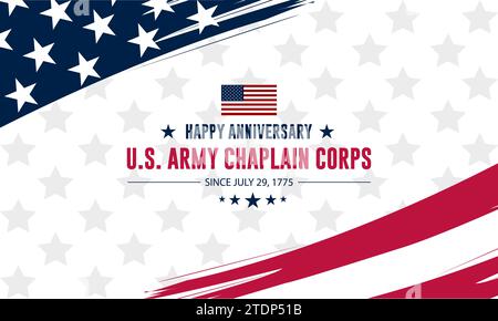 Happy US Army Chaplain Corps Anniversary Background Vector Illustration Stock Vector