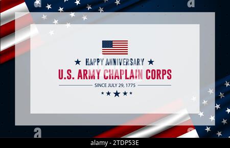 Happy US Army Chaplain Corps Anniversary Background Vector Illustration Stock Vector