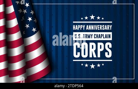 Happy US Army Chaplain Corps Anniversary Background Vector Illustration Stock Vector