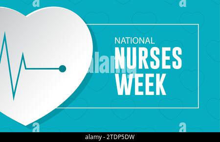 National Nurses Week Background Vector Illustration Stock Vector