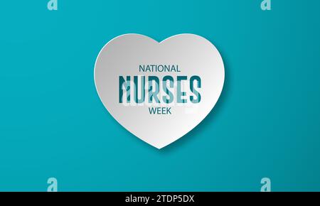 National Nurses Week Background Vector Illustration Stock Vector