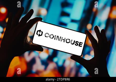Brazil. 18th Dec, 2023. In this photo illustration, the Coinhouse logo is displayed on a smartphone screen. (Photo by Rafael Henrique/SOPA Images/Sipa USA) *** Strictly for editorial news purposes only *** Credit: Sipa USA/Alamy Live News Stock Photo