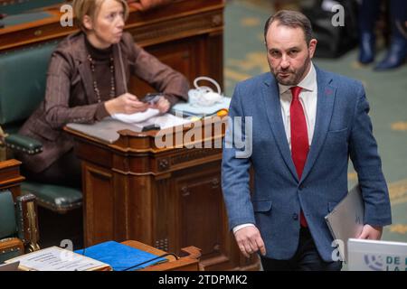Brussels, Belgium. 19th Dec, 2023. N-VA's Michael Freilich is seen at a plenary session of the Chamber at the Federal Parliament in Brussels on Tuesday 19 December 2023. BELGA PHOTO JONAS ROOSENS Credit: Belga News Agency/Alamy Live News Stock Photo