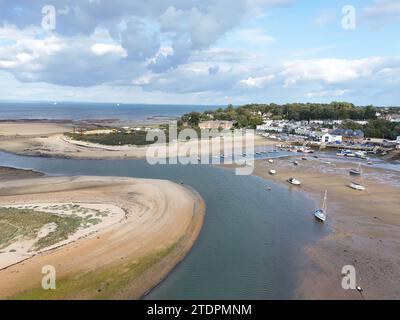 Bembridge beach Isle of wight Uk drone,aerial Stock Photo
