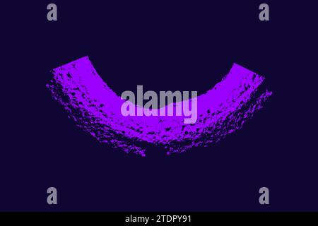 paint brush stroke. Hand drawn grunge squiggle element. blue, violet, purple icon in flat style of curved and wavy lines. Chaotic ink brush scribble f Stock Vector