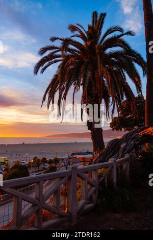 Sunset at Santa Monica Bluffs Park Stock Photo