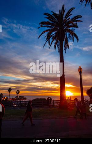 Sunset at Santa Monica Bluffs Park Stock Photo