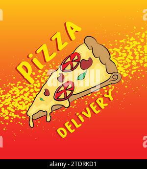 PIZZA DELIVERY LETTERS Stock Vector