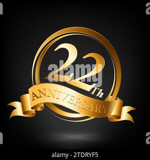 Anniversary 22 years Stock Vector Image & Art - Alamy