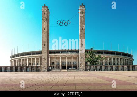 Olympic station in Berlin front Stock Photo
