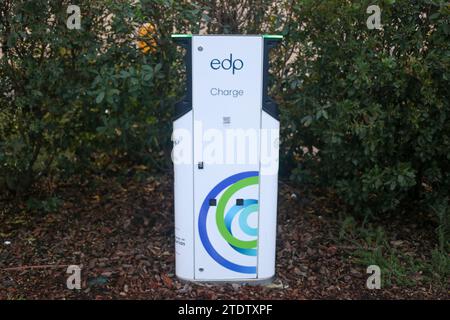 Paredes, Asturias, Spain. 19th Dec, 2023. Paredes, Spain, December 19, 2023: A charging point for electric cars during ANFAC reports that more than 25% of charging points for electric cars do not work, on December 19, 2023, in Paredes, Spain. (Credit Image: © Alberto Brevers/Pacific Press via ZUMA Press Wire) EDITORIAL USAGE ONLY! Not for Commercial USAGE! Stock Photo