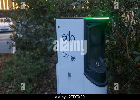 Paredes, Asturias, Spain. 19th Dec, 2023. Paredes, Spain, December 19, 2023: A charging point for electric cars during ANFAC reports that more than 25% of charging points for electric cars do not work, on December 19, 2023, in Paredes, Spain. (Credit Image: © Alberto Brevers/Pacific Press via ZUMA Press Wire) EDITORIAL USAGE ONLY! Not for Commercial USAGE! Stock Photo