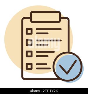 Month planning, to do list, time management with check mark vector icon. Graph symbol for fitness and weight loss web site and apps design, logo, app, Stock Vector