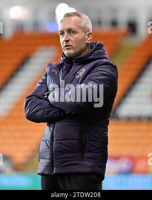 Blackpool, UK. 19th Dec, 2023. Neil Critchley Manager of Blackpool, during the Emirates FA Cup Second Round match Blackpool vs Forest Green Rovers at Bloomfield Road, Blackpool, United Kingdom, 19th December 2023 (Photo by Cody Froggatt/News Images) in Blackpool, United Kingdom on 12/19/2023. (Photo by Cody Froggatt/News Images/Sipa USA) Credit: Sipa USA/Alamy Live News Stock Photo