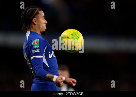 19th December 2023; Stamford Bridge, Chelsea, London, England: Carabao Cup Football, Chelsea versus Newcastle United; Malo Gusto of Chelsea Stock Photo