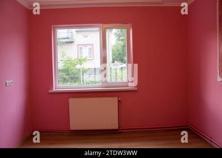 house sale in the village, empty room interior, move home, repair room Stock Photo