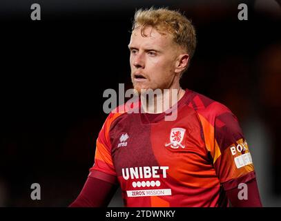 Burslem, UK. 19th Dec, 2023. Tom Glover of Middlesbrough during the Carabao Cup match at Vale Park, Burslem. Picture credit should read: Andrew Yates/Sportimage Credit: Sportimage Ltd/Alamy Live News Stock Photo