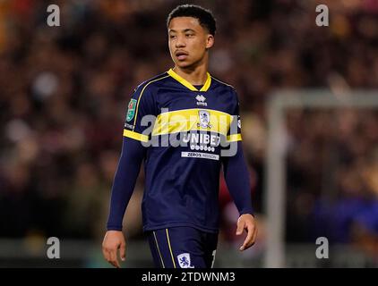 Burslem, UK. 19th Dec, 2023. Samuel Silvera of Middlesbrough during the Carabao Cup match at Vale Park, Burslem. Picture credit should read: Andrew Yates/Sportimage Credit: Sportimage Ltd/Alamy Live News Stock Photo