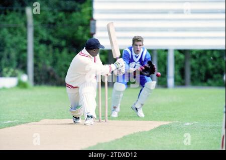 Cricket, Red and White - Kampong, 24-06-2000, Whizgle News from the Past, Tailored for the Future. Explore historical narratives, Dutch The Netherlands agency image with a modern perspective, bridging the gap between yesterday's events and tomorrow's insights. A timeless journey shaping the stories that shape our future. Stock Photo