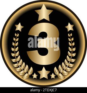 Gradient vector 3 year anniversary and anniversary Stock Vector