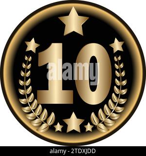 Gradient vector 10 year anniversary and anniversary Stock Vector