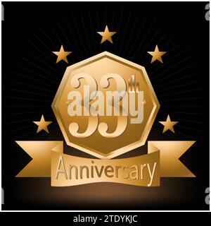 33th Anniversary Celebration Logo Vector Stock Vector