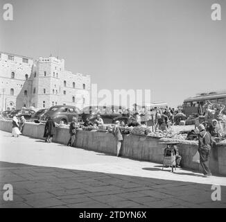 Market outside the city wall in Jerusalem ca. 1950-1955 Stock Photo