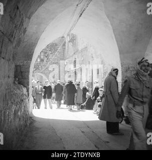 The Sheep Gate in the city wall of Jerusalem ca. 1950-1955 Stock Photo