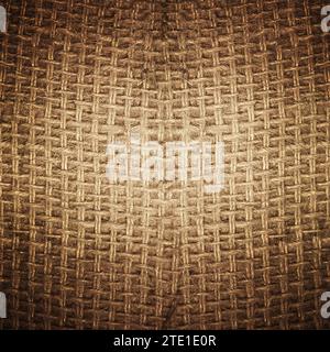 Dark burlap texture background. Burlap sack linen fabric surface Stock Photo
