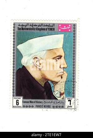 Indian postage stamp, Nehru Stock Photo - Alamy