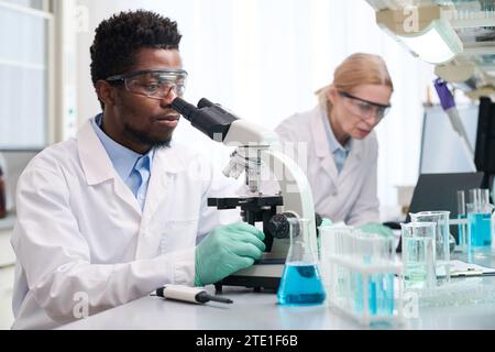 Scientific Researchers Working in Laboratory Office Stock Photo