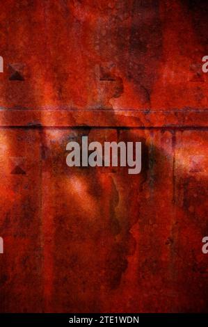 red grunge metal background Stock Photo