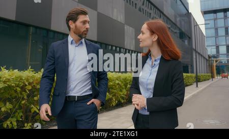 Businesspeople colleagues discussing marketing startup project ideas strategy cooperation business coworkers discuss deal entrepreneurs talking Stock Photo