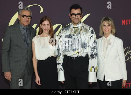 Los Angeles, Ca. 19th Dec, 2023. Eugene Levy, Sarah Levy, Daniel Levy, Deborah Divine at the Netflix LA Premiere Of Good Grief on December 19, 2023 at The Egyptian Theater in Los Angeles, California. Credit: Faye Sadou/Media Punch/Alamy Live News Stock Photo