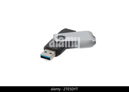 USB flash memory device isolated on white background Stock Photo