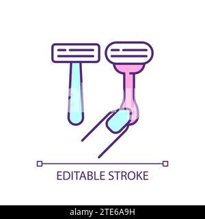 2D simple customizable thin line consumer behavior icon Stock Vector