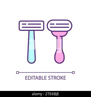 2D simple customizable thin line gendered marketing icon Stock Vector