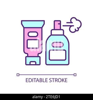 2D simple customizable thin line sanitary product tax icon Stock Vector