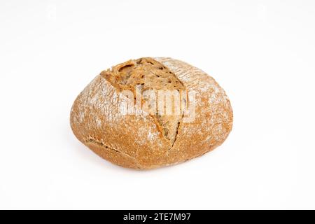 Breakfast bread roll isolated on white background Stock Photo