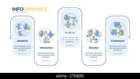 Cognitive computing layout with creative linear icon concept Stock Vector