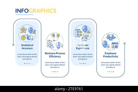 2D cognitive computing layout with simple icons concept Stock Vector