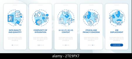 Walkthrough challenges of cognitive computing with concept Stock Vector