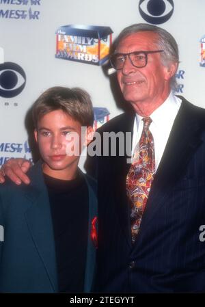 Los Angeles, California, USA 22nd August 1996 Actor Jonathan Taylor Thomas and Actor Martin Landau attend the World Film InstituteÕs Family Film Awards at CBS Television City on August 22, 1996 in Los Angeles, California, USA. Photo by Barry King/Alamy Stock Photo Stock Photo