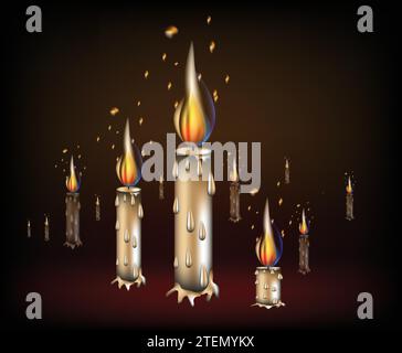 candle set Stock Vector