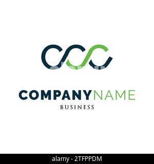 Initial Letter CCC Icon Logo Design Template Stock Vector